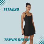 Women's Active Tennis Dress with Built-In Bra & Shorts