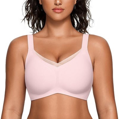 Wireless Mesh V-Neck Bralette for Women