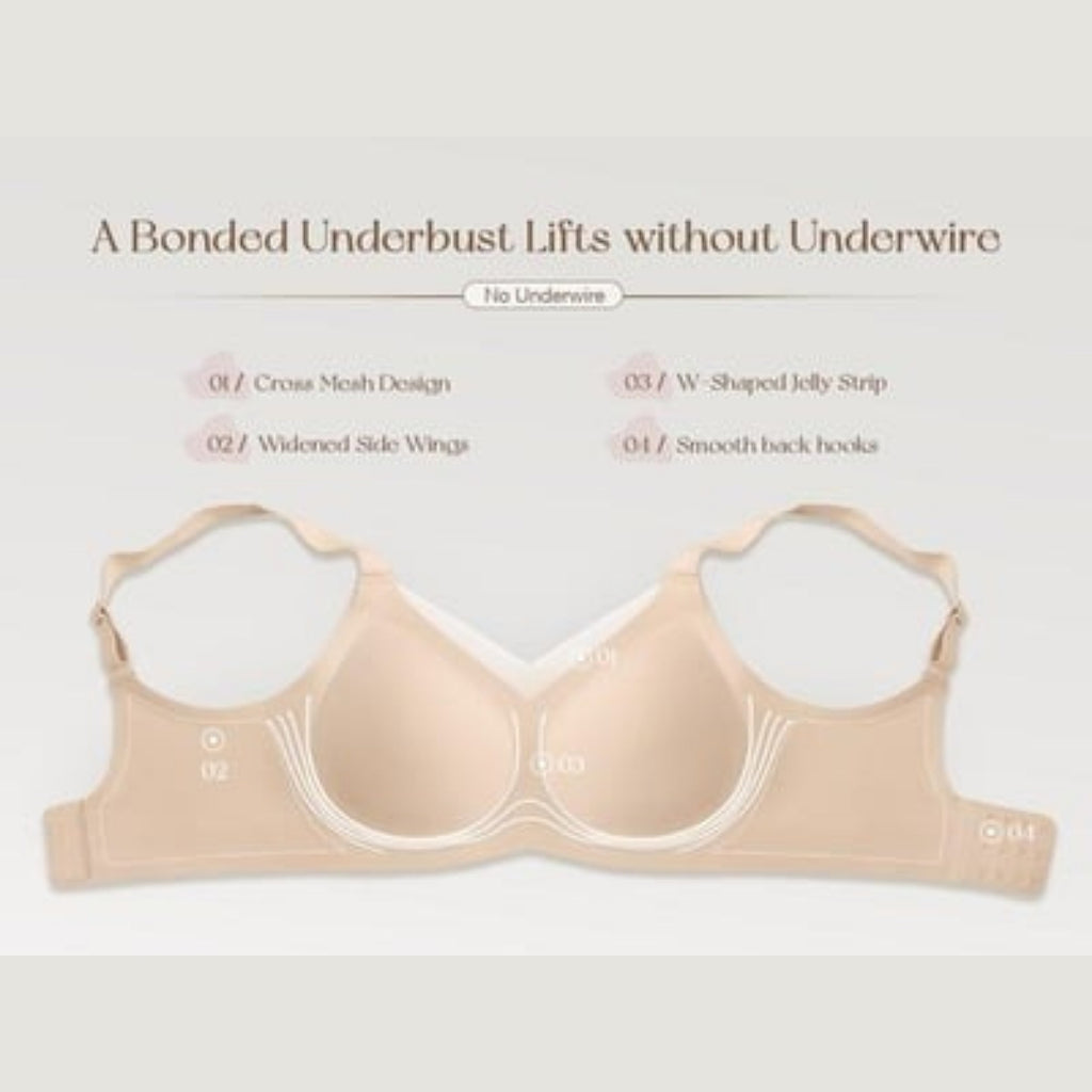 Wireless Mesh V-Neck Bralette for Women