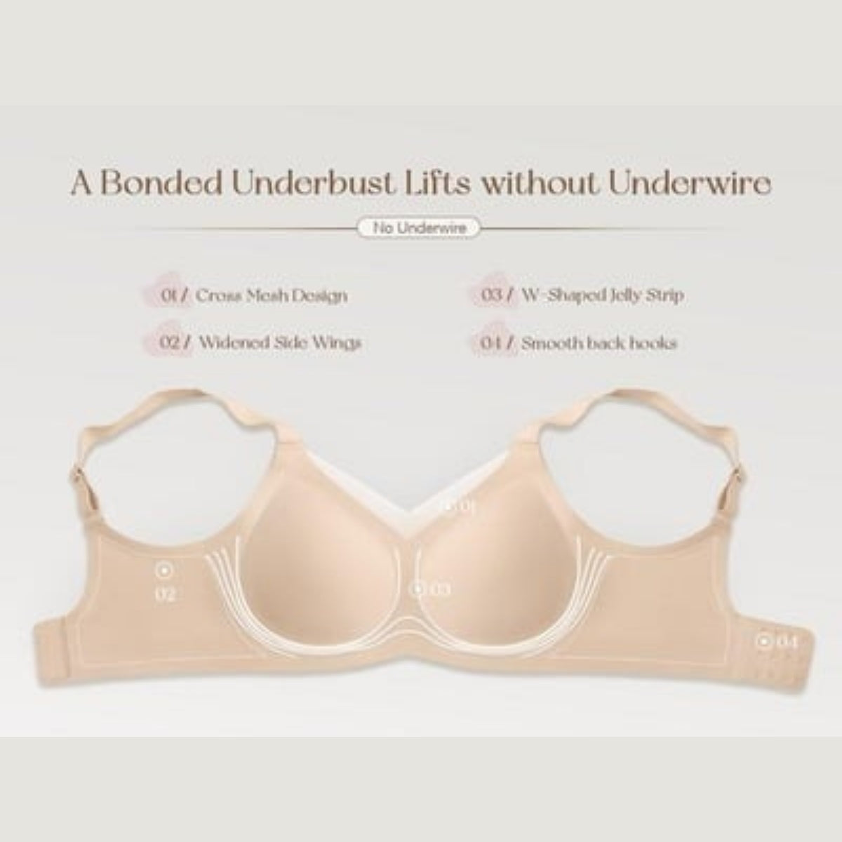 Wireless Mesh V-Neck Bralette for Women
