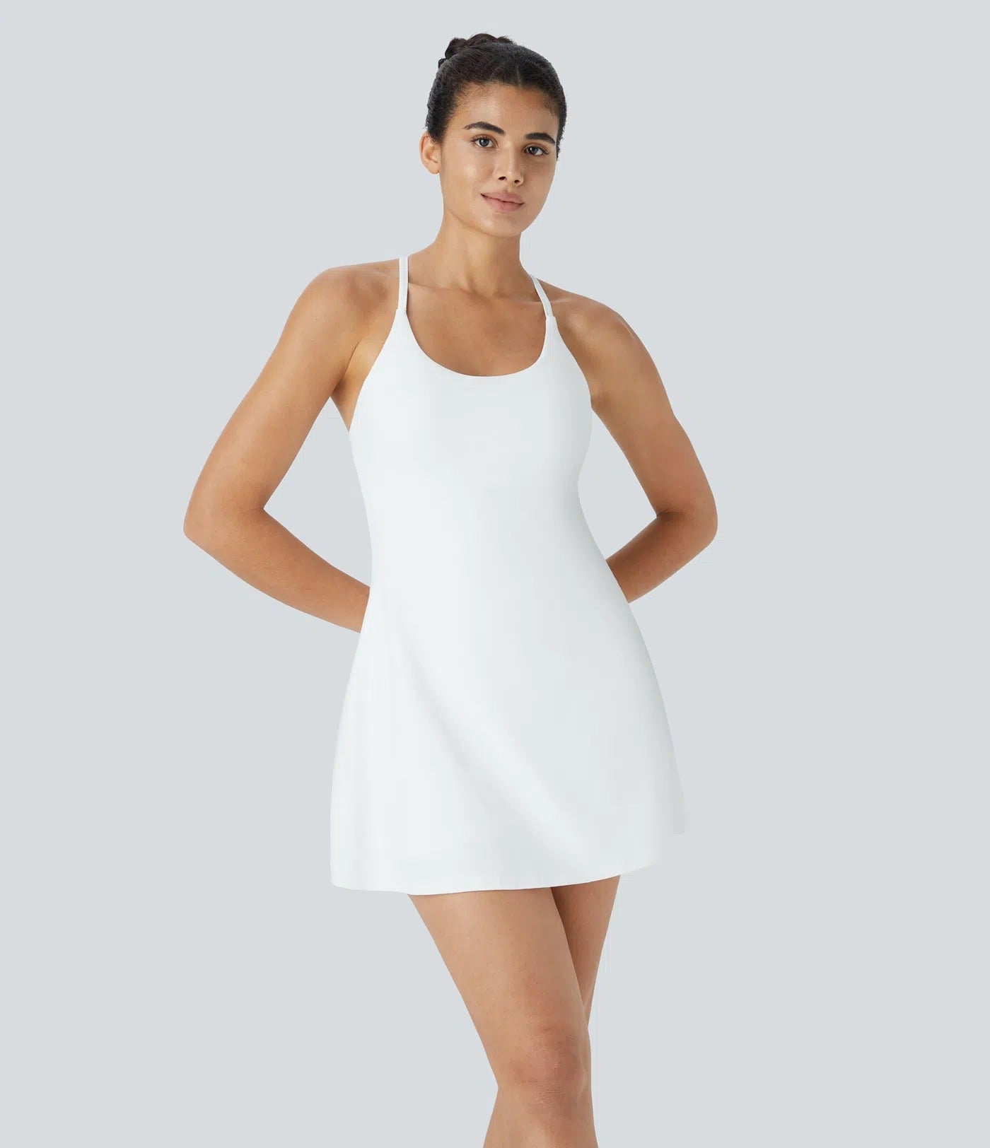 Women's Active Tennis Dress with Built-In Bra & Shorts
