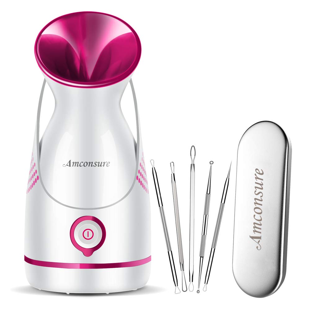 Nano Ionic Facial Steamer with Warm Mist & Pore Cleaning – Includes 5-Piece Skin Tool Kit