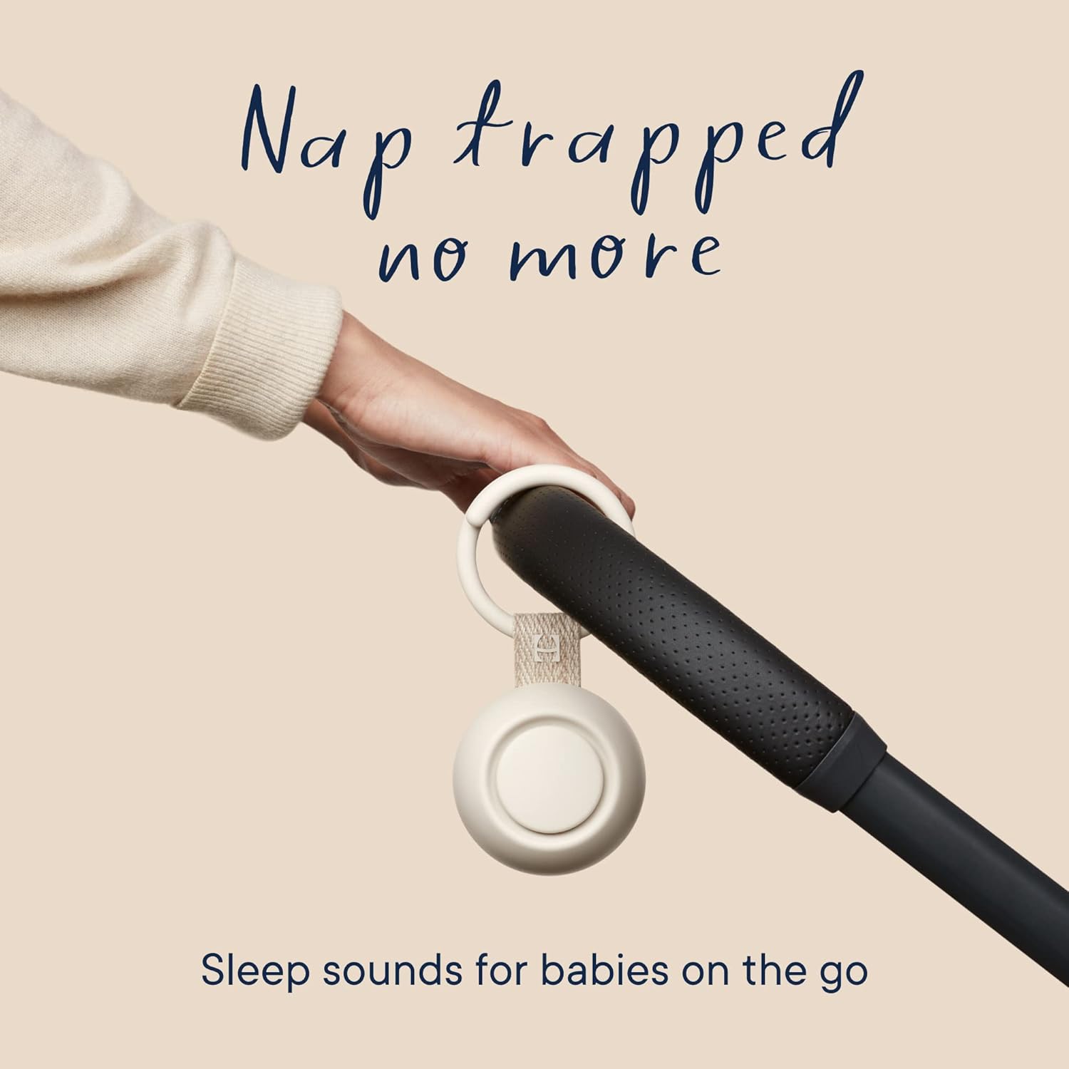 Portable Baby Sound Machine – 10 Soothing Sounds, Clip-On for Travel