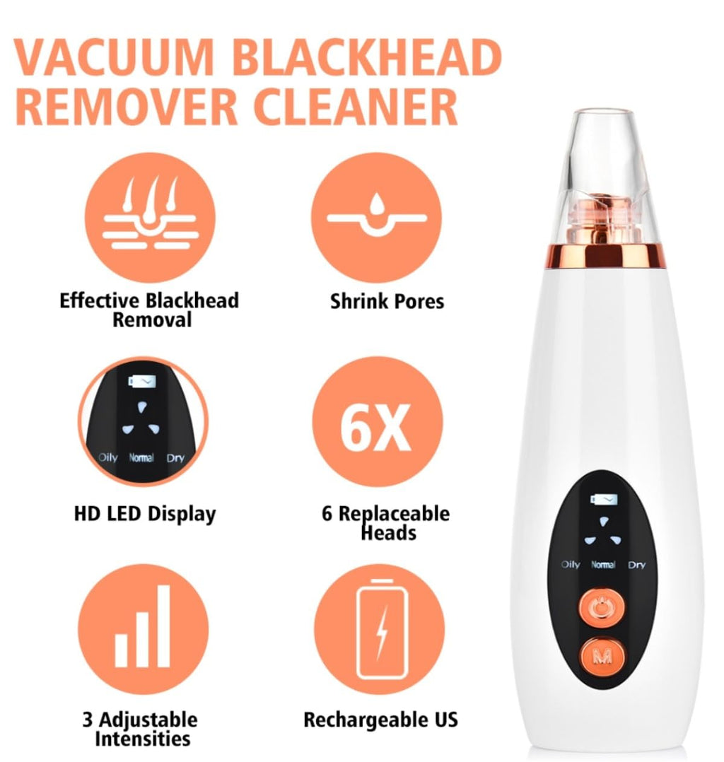 Fluent 6-in-1 Blackhead Remover & Facial Pore Cleaner – Multifunction Vacuum Extractor for Men & Women