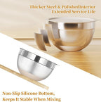 6pcs MIXING BOWL SET 304 Stainless Steel and Seal Tight BPA Free Lids