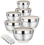 6pcs MIXING BOWL SET 304 Stainless Steel and Seal Tight BPA Free Lids
