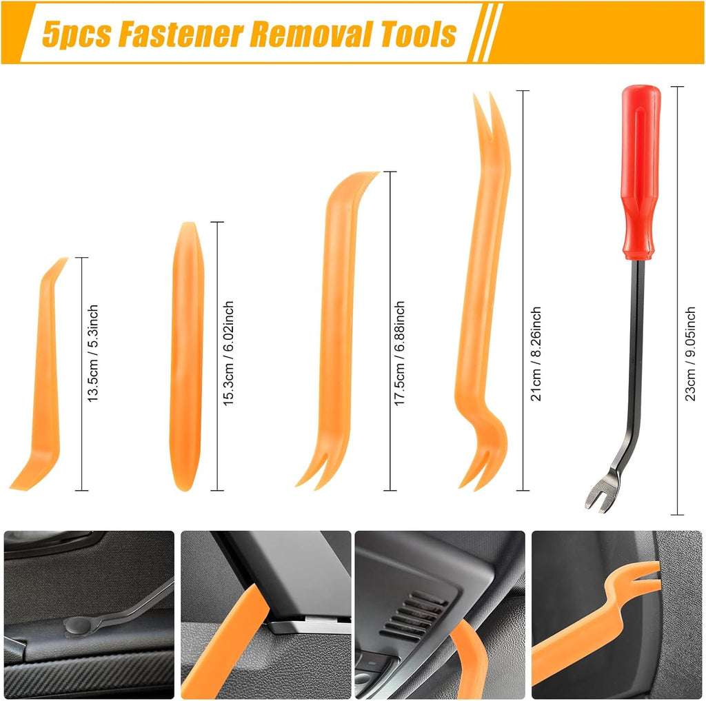 1240pcs Car Retainer Clips Kit – 32 Sizes with Cable Ties & Remover Tool