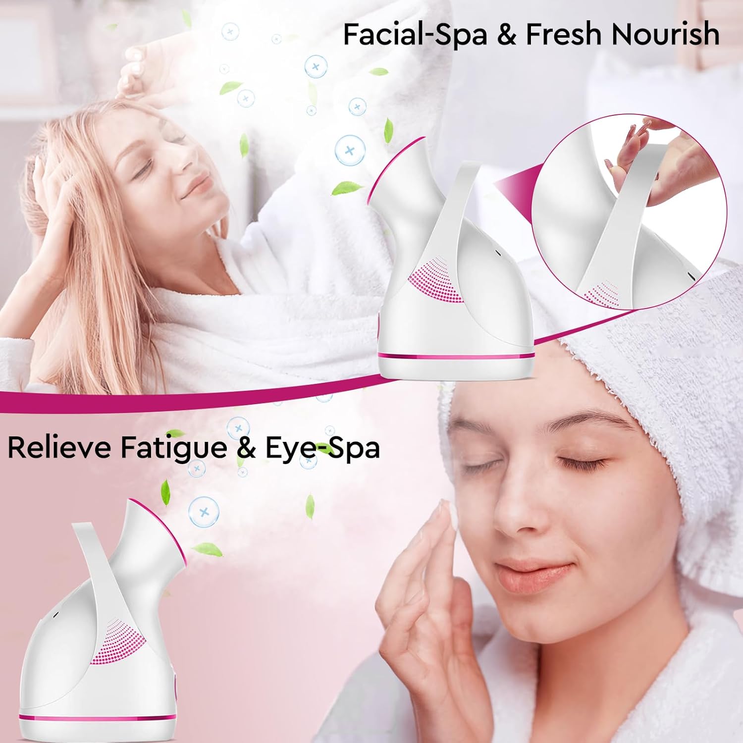 Nano Ionic Facial Steamer with Warm Mist & Pore Cleaning – Includes 5-Piece Skin Tool Kit