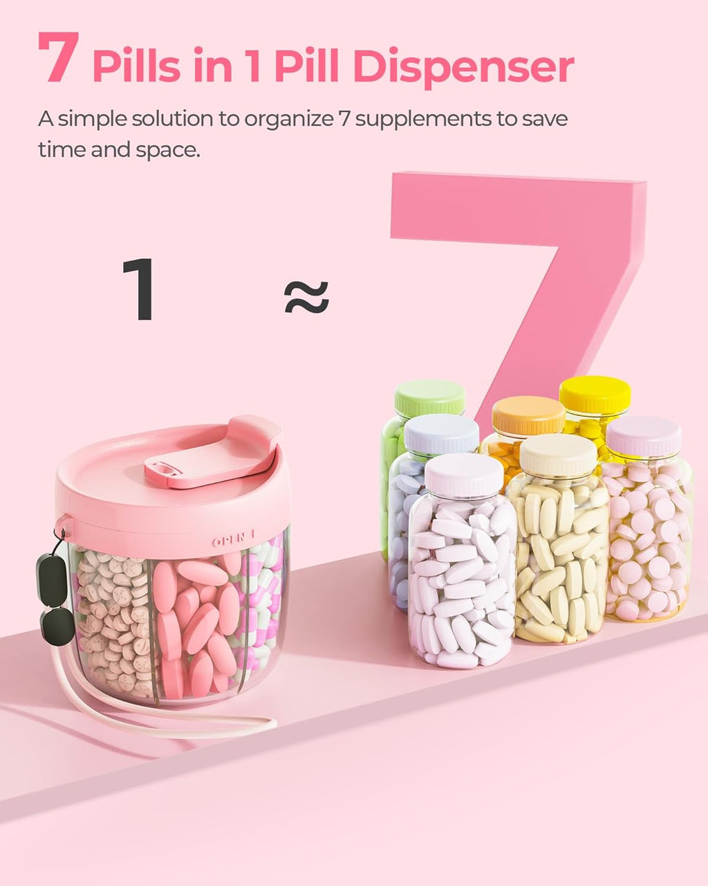 Cute 7-Day Pill Organizer – Portable & BPA-Free