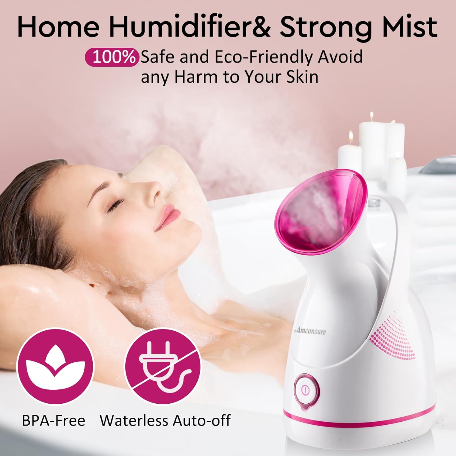 Nano Ionic Facial Steamer with Warm Mist & Pore Cleaning – Includes 5-Piece Skin Tool Kit