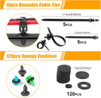 1240pcs Car Retainer Clips Kit – 32 Sizes with Cable Ties & Remover Tool