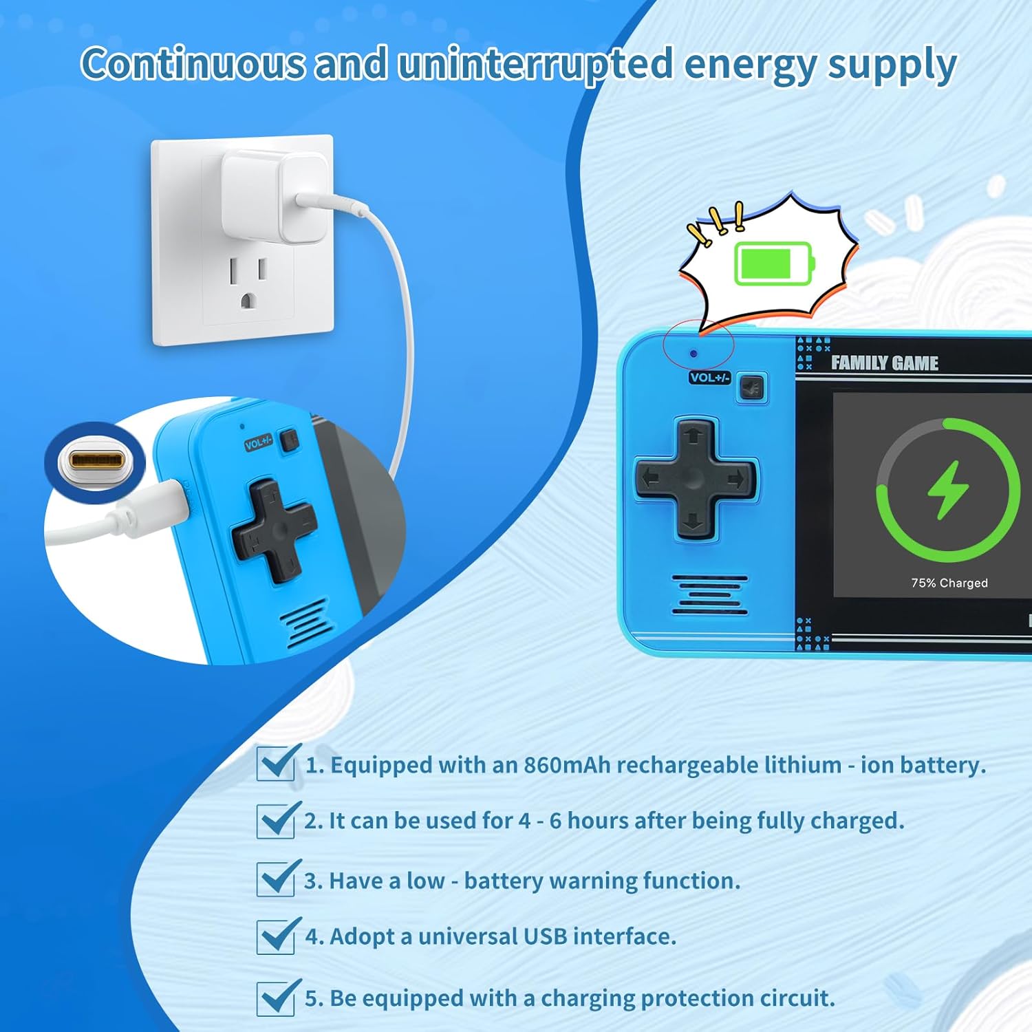 Handheld Retro Game Console for Kids