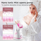 Nano Ionic Facial Steamer with Warm Mist & Pore Cleaning – Includes 5-Piece Skin Tool Kit