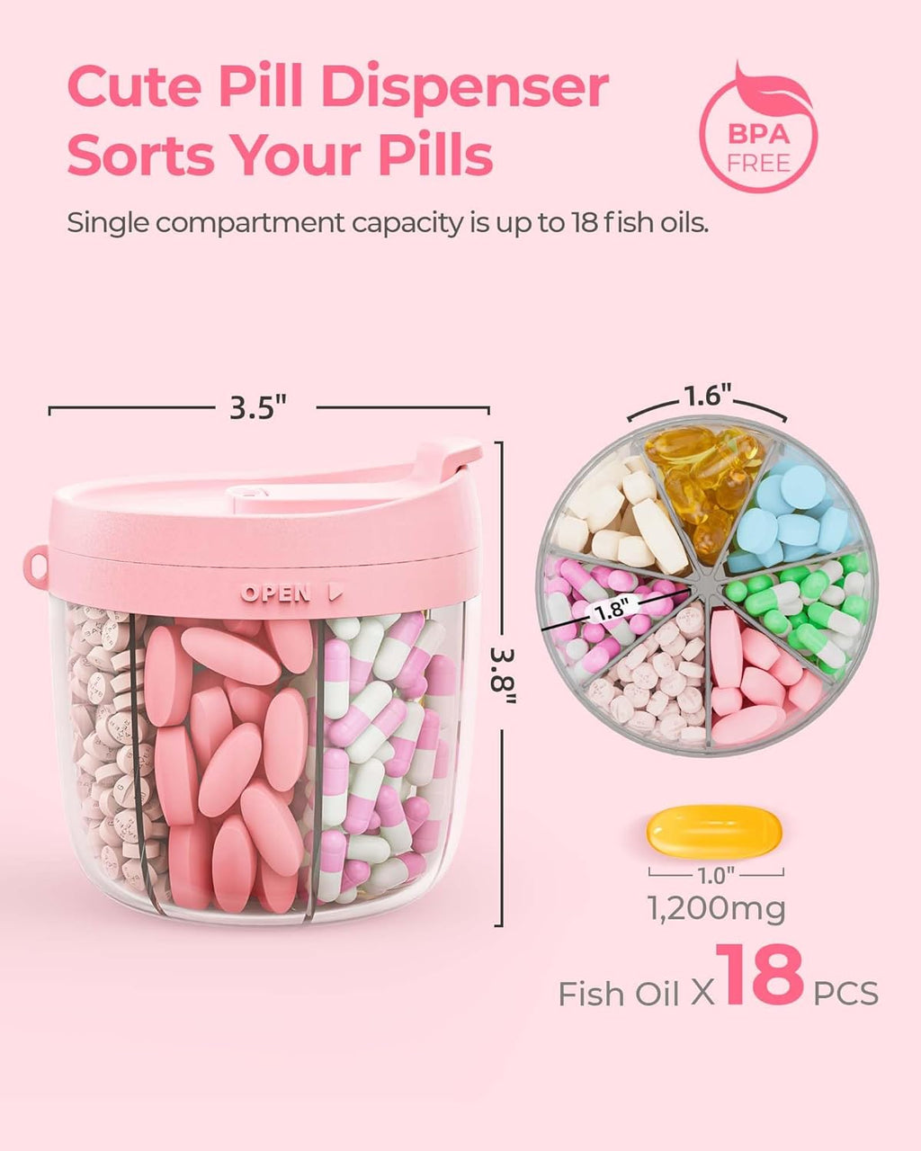 Cute 7-Day Pill Organizer – Portable & BPA-Free