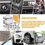 1240pcs Car Retainer Clips Kit – 32 Sizes with Cable Ties & Remover Tool