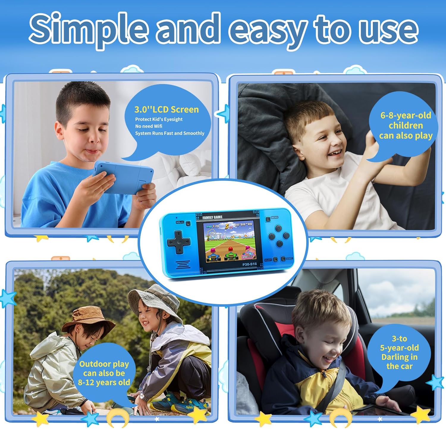 Handheld Retro Game Console for Kids