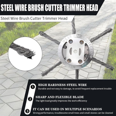 6-Inch Steel Wire Trimmer Brush Head