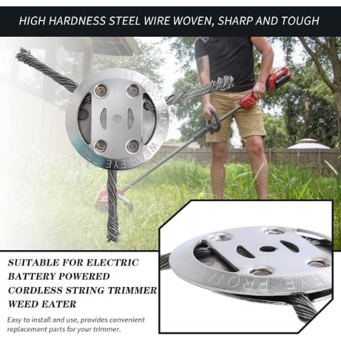 6-Inch Steel Wire Trimmer Brush Head